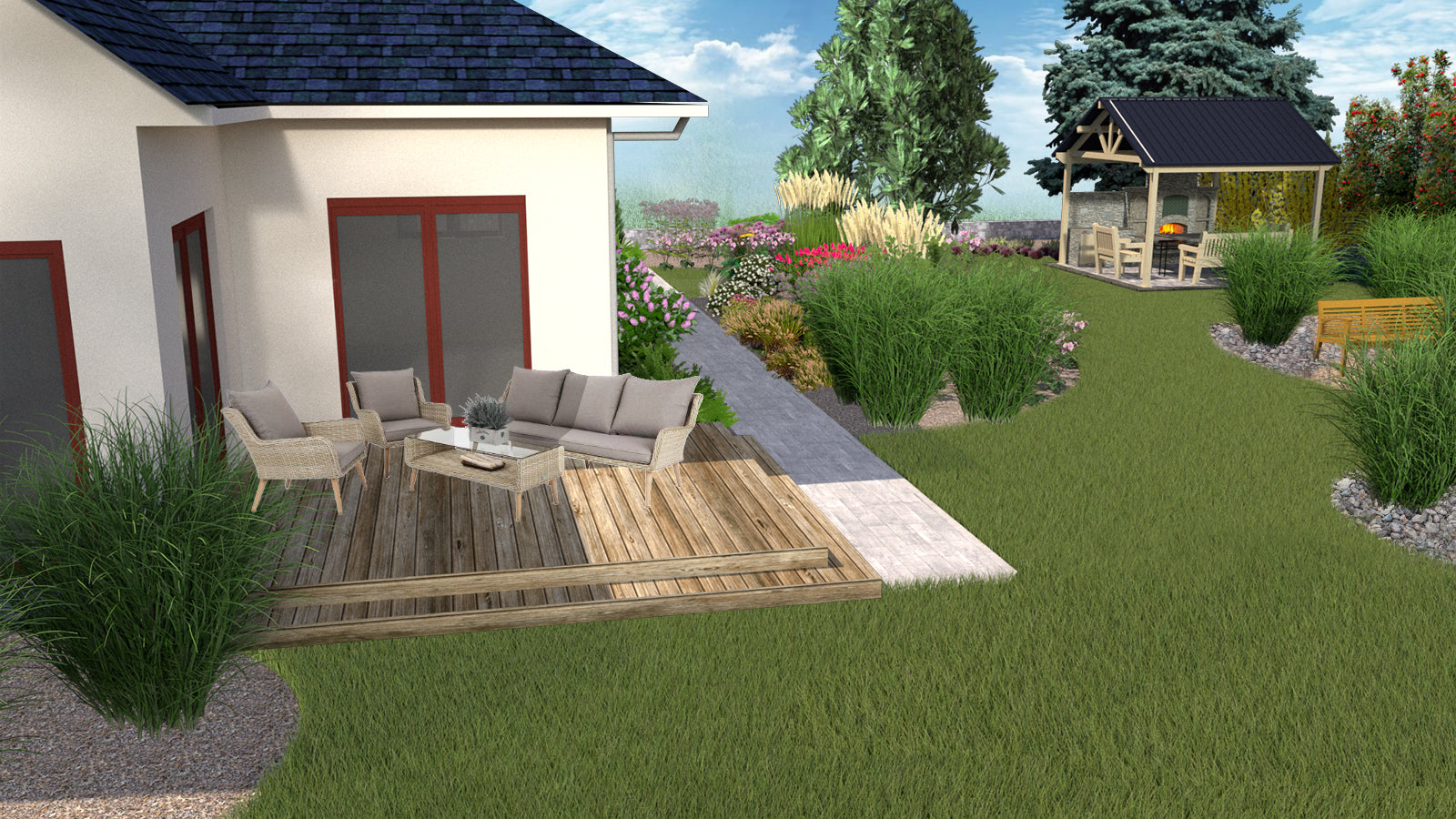 Projekt ogrodu do 2000 m² – kompleksowa dokumentacja